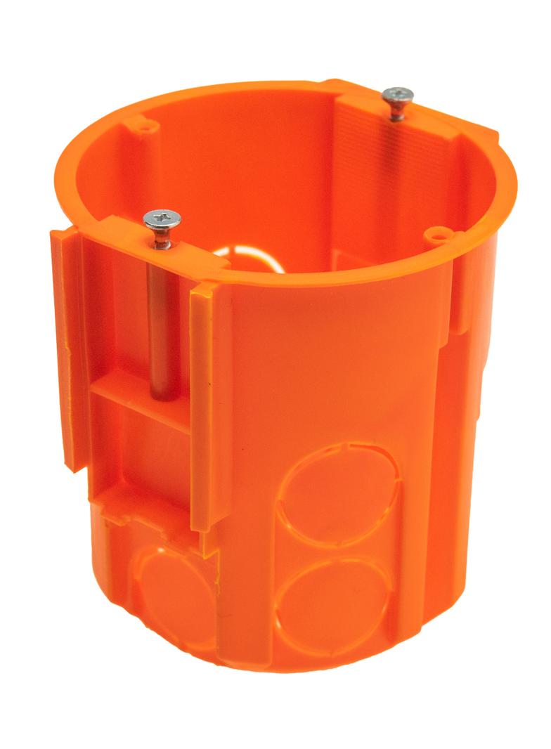 Puszka głęboka podtynkowa fi 68 mm z wkrętami - łączeniowa 80 mm, 80 szt