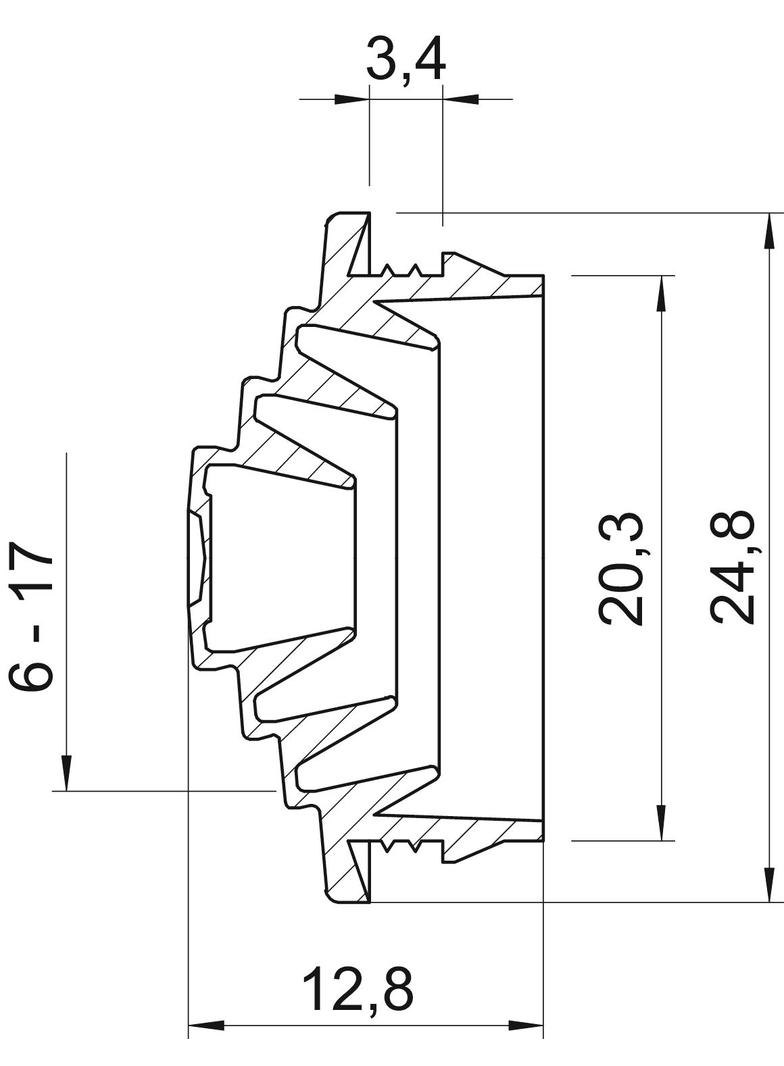 EDVS, USZCZELKA WTYKOWA, M20