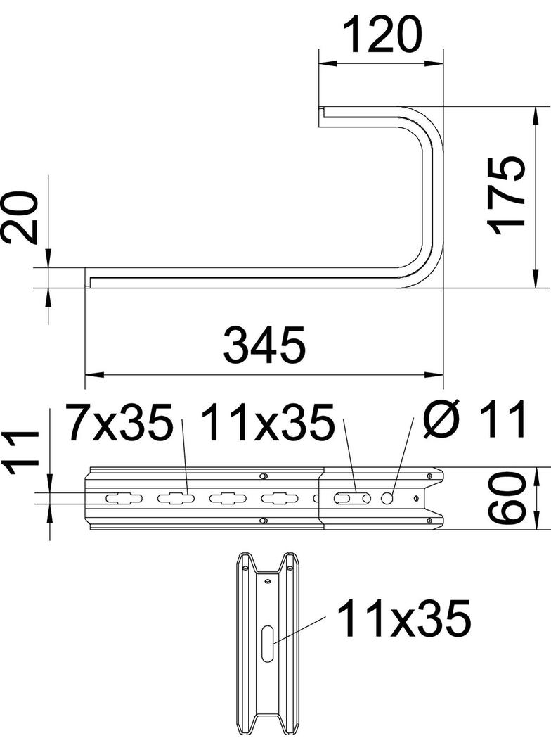 TPD/345, UCHWYT SCIENNY I SUFITOWY