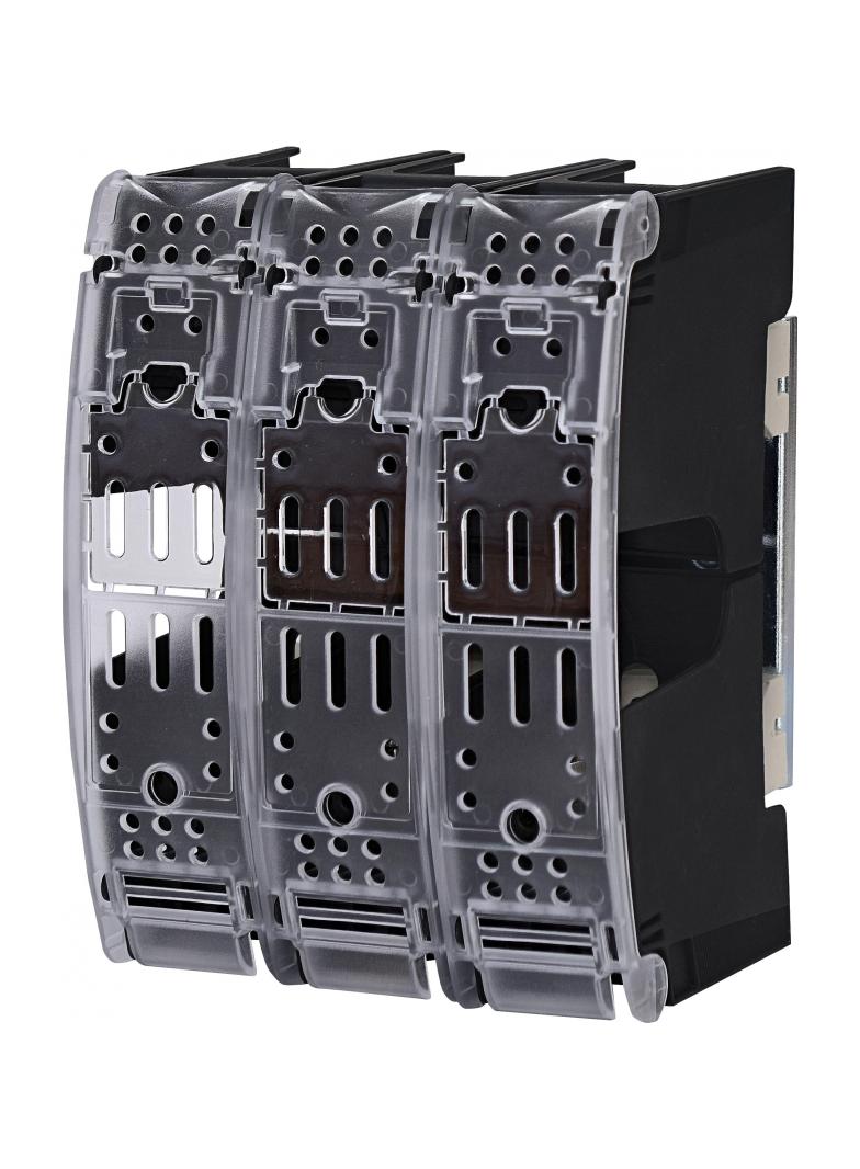 PKIP 00 M8-M8 3p S - Podstawa bezpiecznikowa z osłonami zacisków i pokrywą