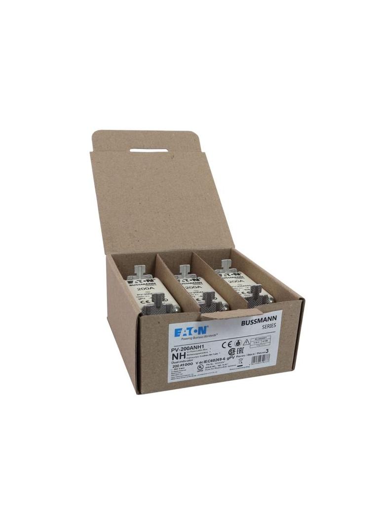PV-200ANH1 Wkładka PV NH 200A 1000V DC PV rozmiar 1 podwójny wskaźnik PV-200ANH1 EATON