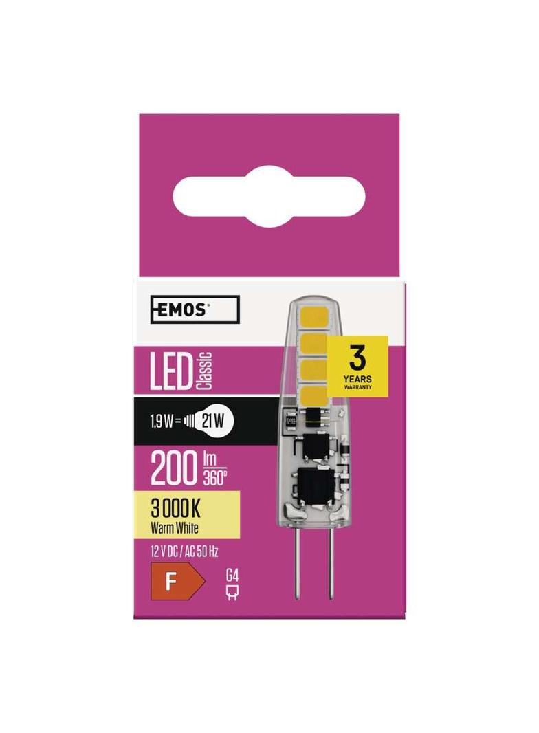Żarówka LED 2W G4 210lm 3000K CLASSIC ZQ8620 EMOS