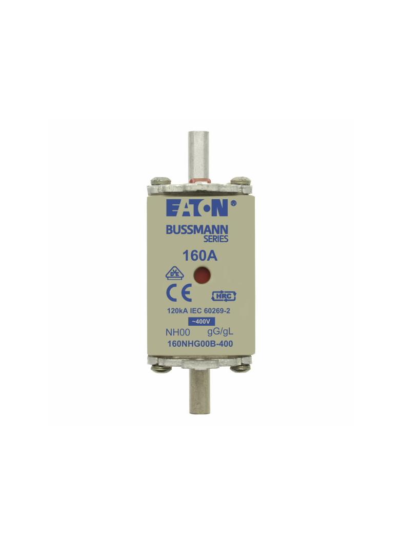 NH FUSE 160A 400V GG/GL SIZE 00 Wkładka NH00 160A 400V GL/GG podwójny wskaźnik 160NHG00B-400 EATON