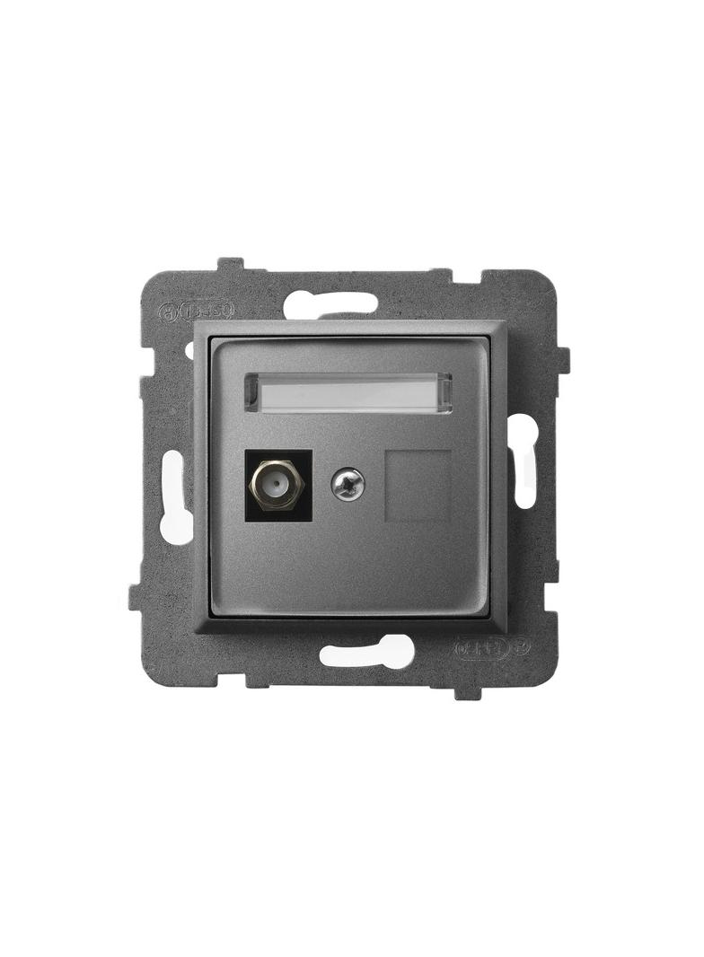 ARIA Gniazdo antenowe typu F pojedyncze - kolor szary mat