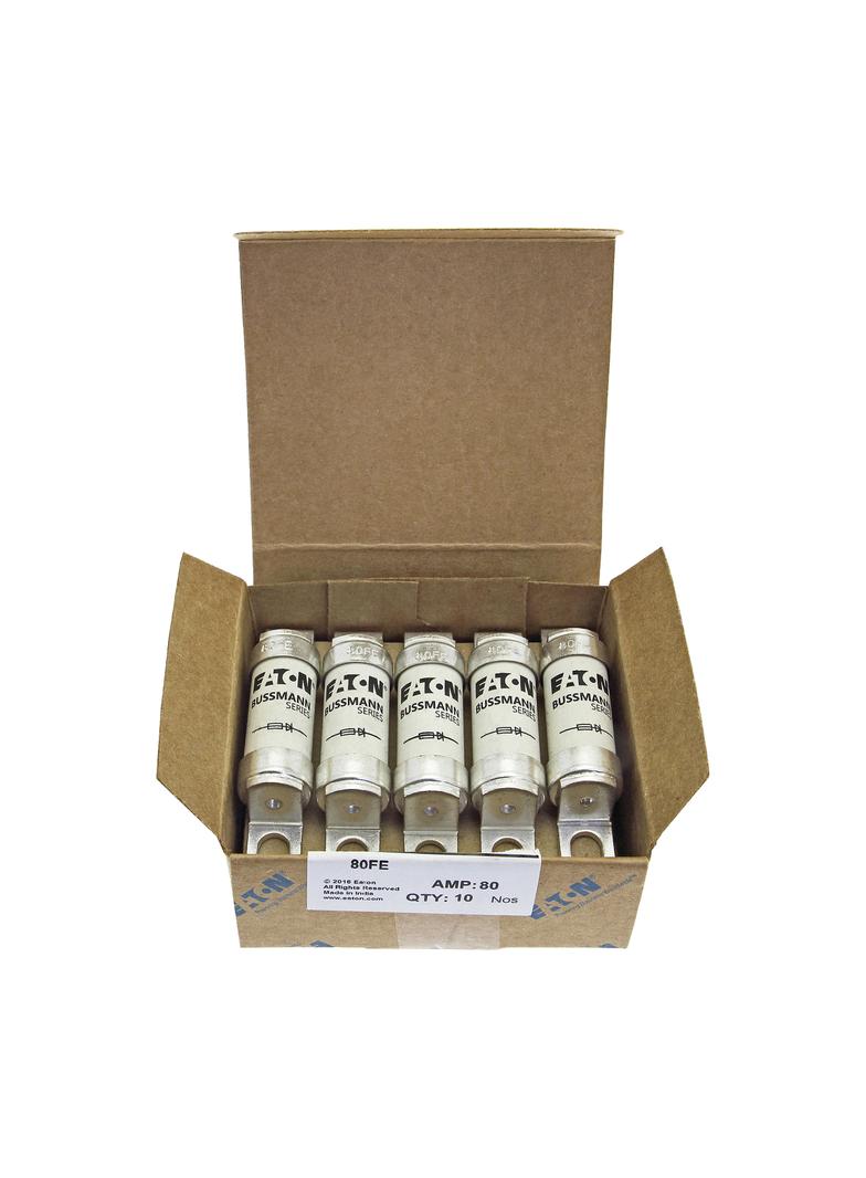 80A 690V IEC AC BS88 HIGH SPEED FUSE Wkładka szybka 80A AC 690V DC 500V BS88 19x77 mm aR, 80FE EATON