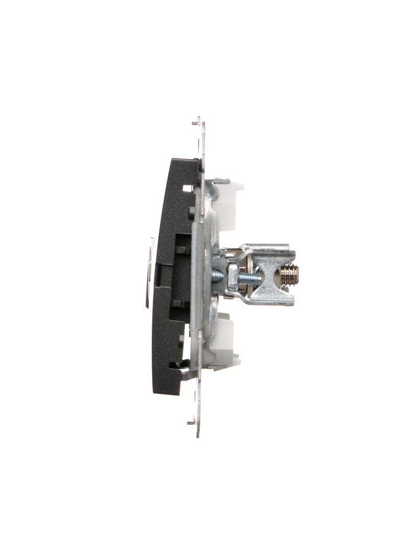 Simon 54 Gniazdo ekwipotencjalne podwójne antracyt