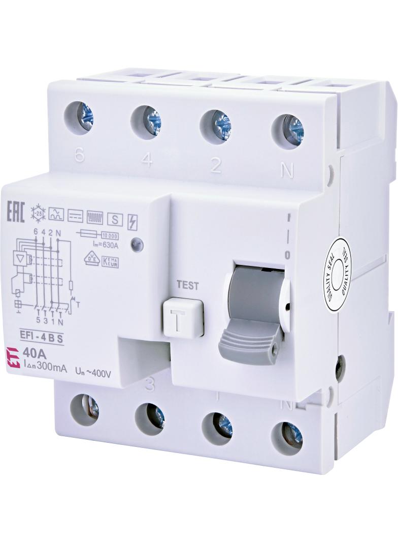 EFI-4 B S 40/0.3 Wyłącznik  różnicowoprądowy Typ B, selektywny