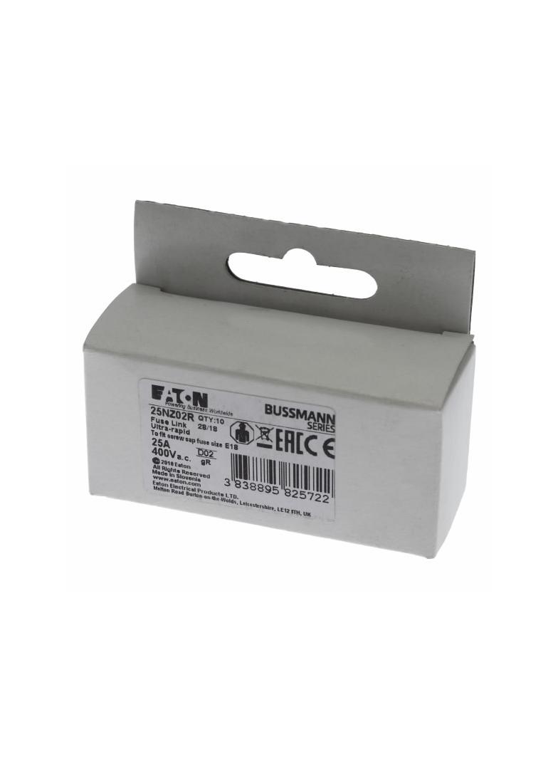 FUSE-D02 25A GR 400VAC E18 Wkładka D02 25A GR 400VAC E18 25NZ02R EATON