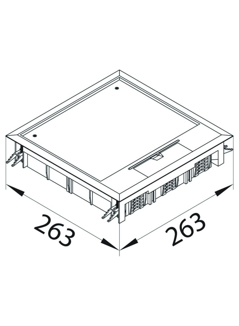 tehalit.VE-EE Pokrywa uchylna VQ12 244x244 wykładzina 5mm stal szary PA VQ12057011 HAGER