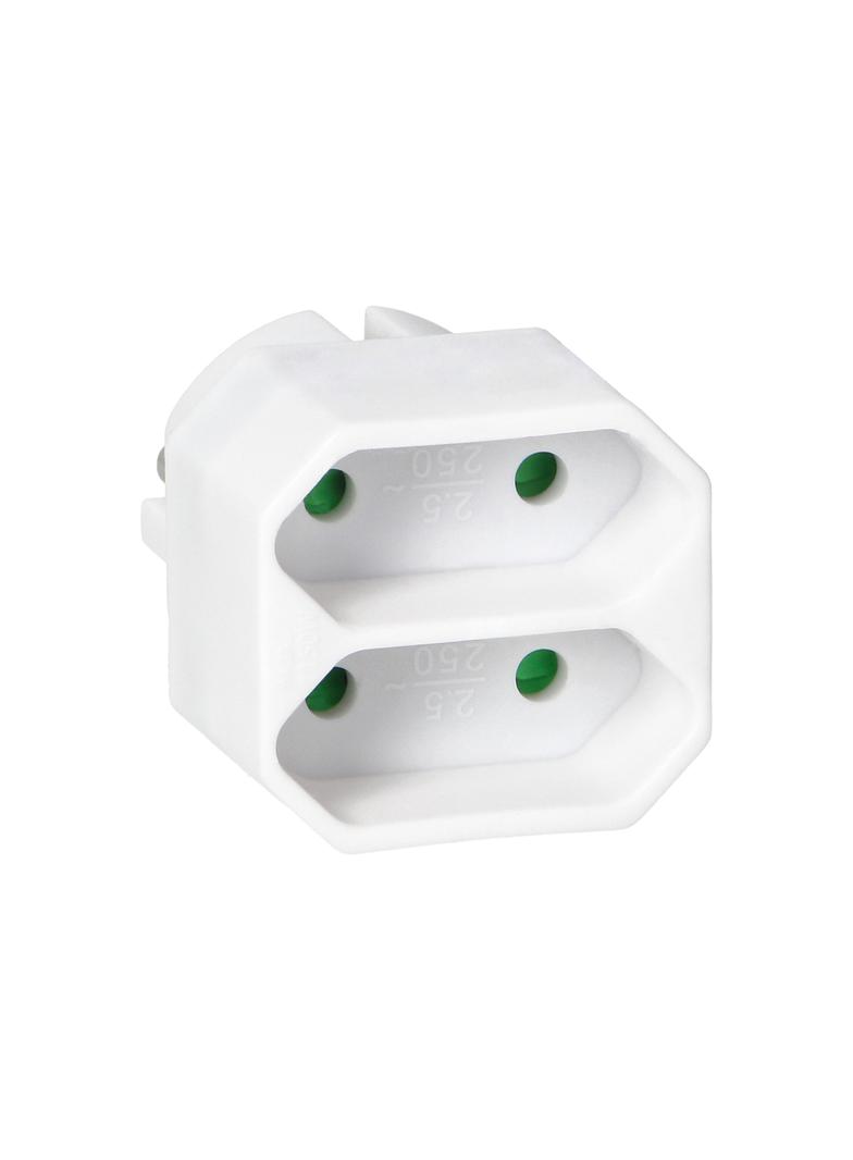 Rozgałęźnik 2x2P euro biały OR-AE-13277/W ORNO