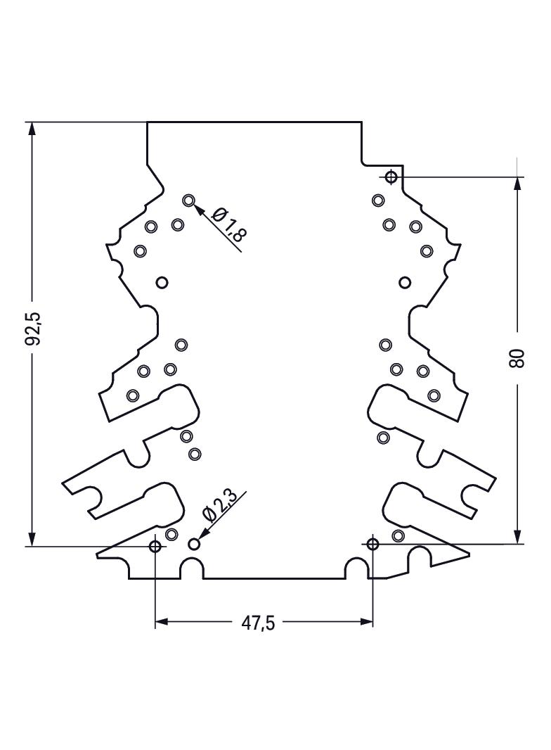 uniwersalna płytka drukowana układ przyłączy 2/2