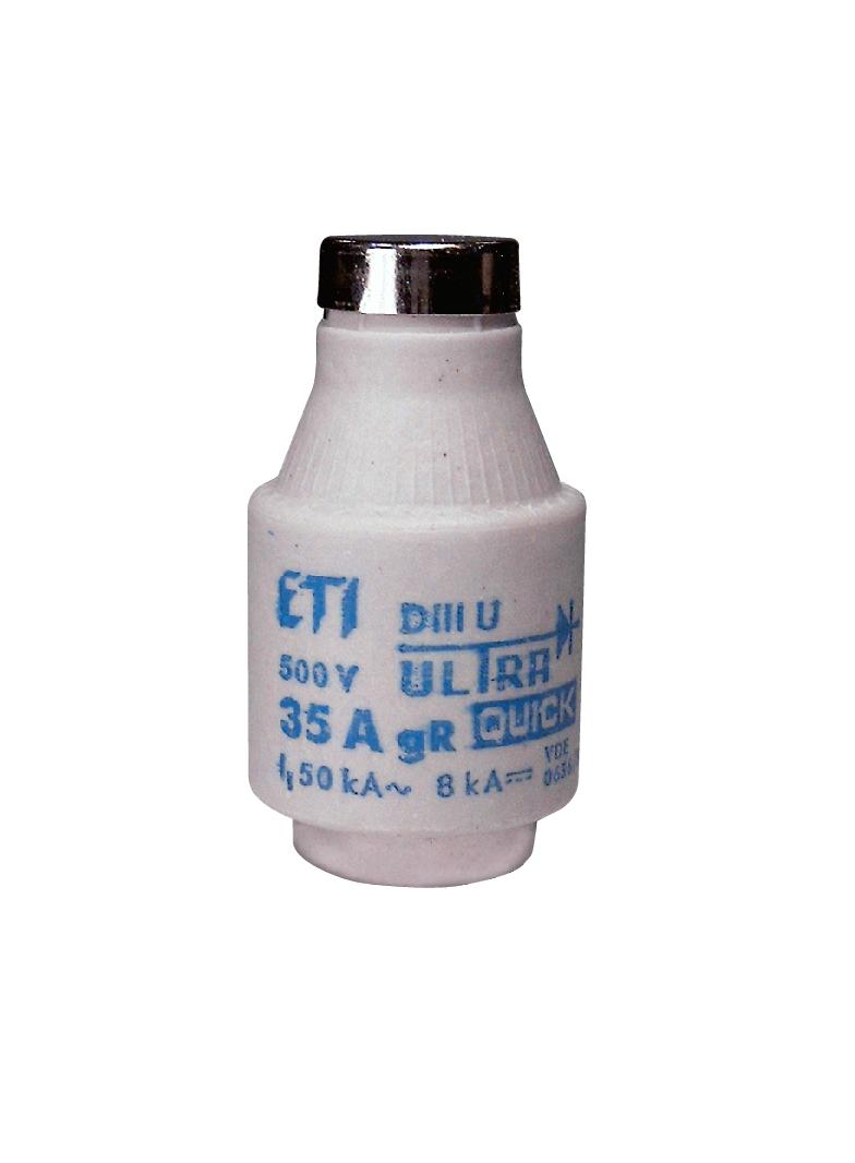 Wkładka topikowa ultraszybka DIII UQ gR 35A 500V 004323001 ETI