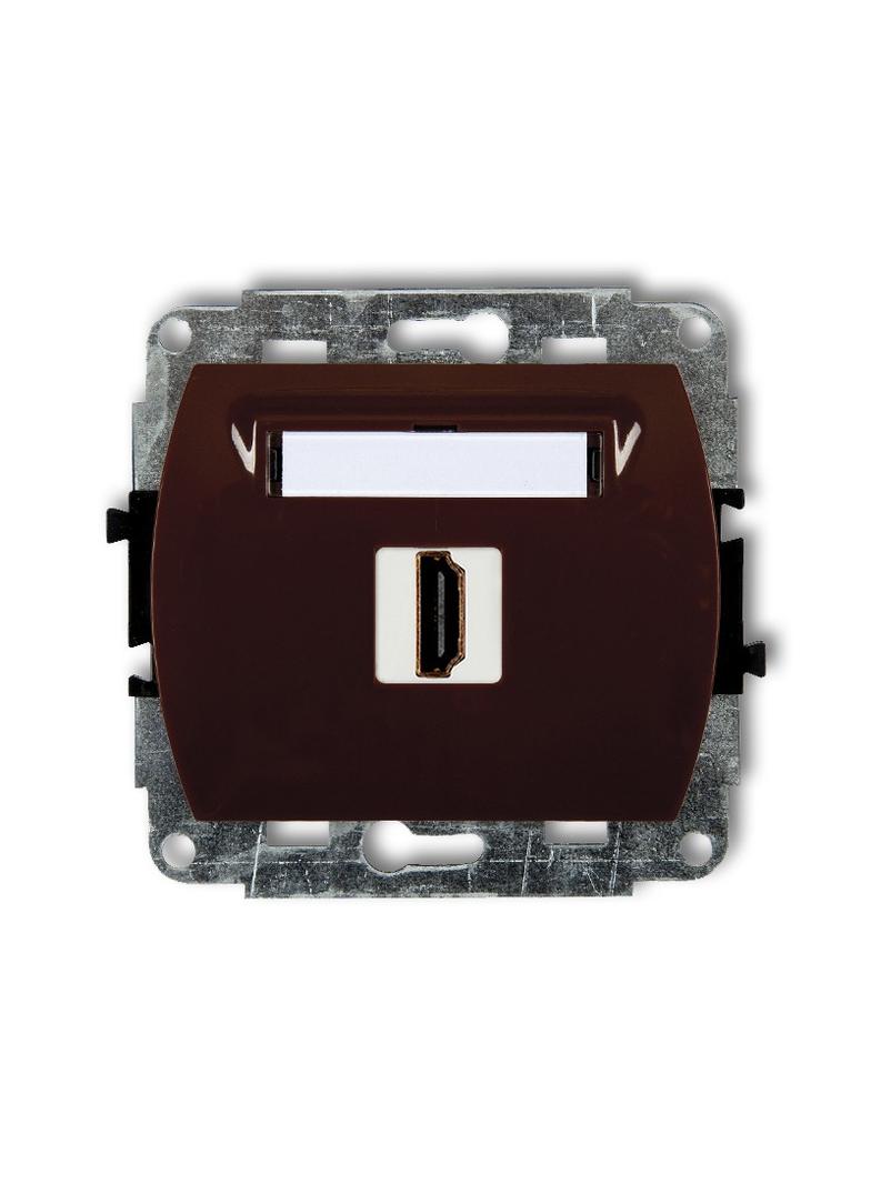 TREND Mechanizm gniazda pojedynczego HDMI 2.0 brązowy