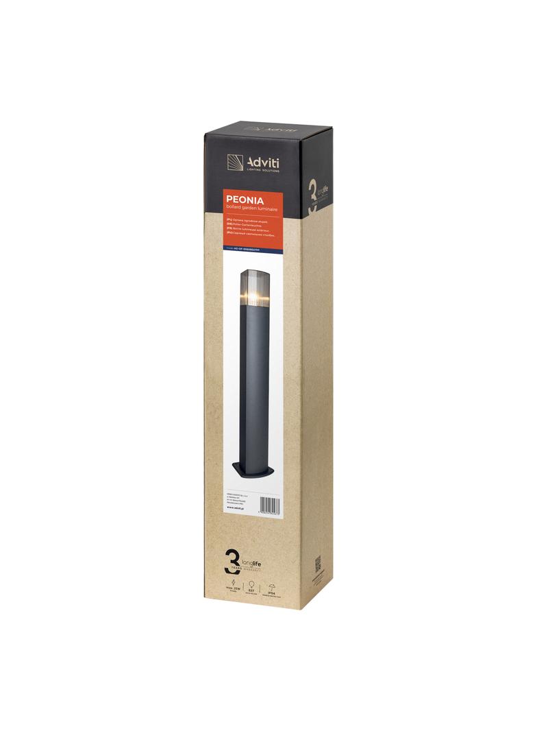 PEONIA oprawa ogrodowa słupek E27 max. 15W, IP54 75 cm czarna AD-OP-6582BE27PP ORNO