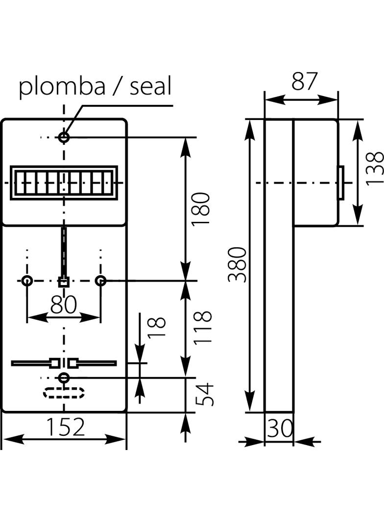 Tablica licznikowa TLR-1F (N+PE) 10.2 OPATÓWEK
