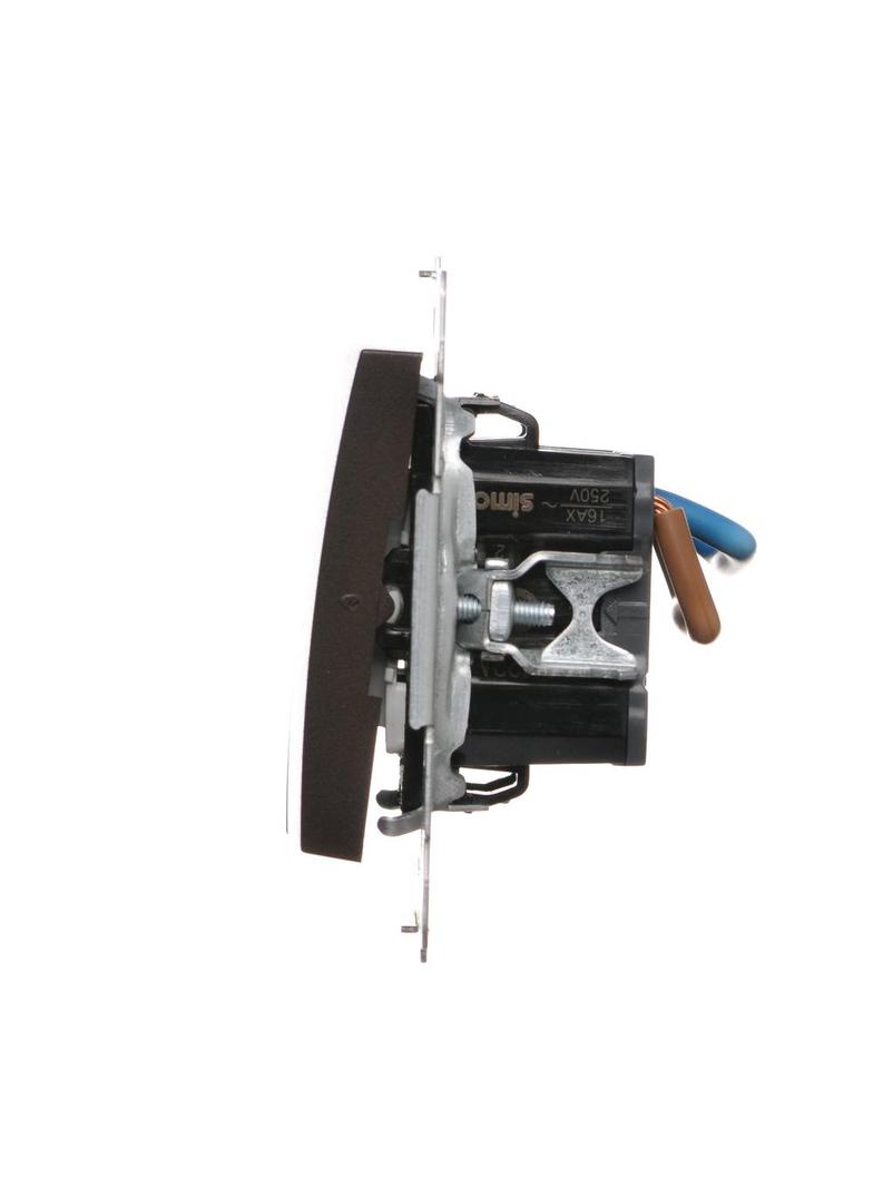 Simon 54 Łącznik dwubiegunowy podwójny 16A z. śrub. brąz mat