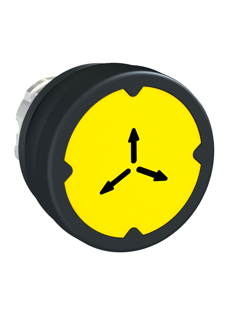 Harmony XB4 Przycisk płaski do pracy w trudnych warunkach O22 żółty metalowy okrągły ZB4BC58009