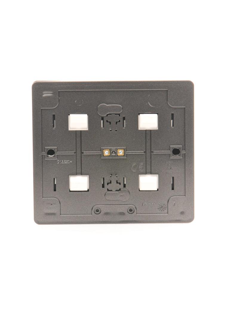 Simon 54 Gniazdo poczwórne Schuko n/t z przesłonami wersja skandynawska 16A szybkozłączka antracyt