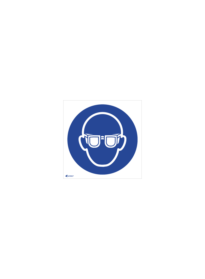 STOSUJ OCHRONĘ OCZU Z PODPISEM , FOLIA SAMOPRZYLEPNA