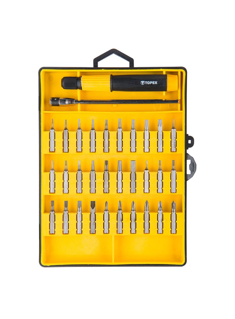 Końcówki wkrętakowe precyzyjne z uchwytem, zestaw 32 szt.