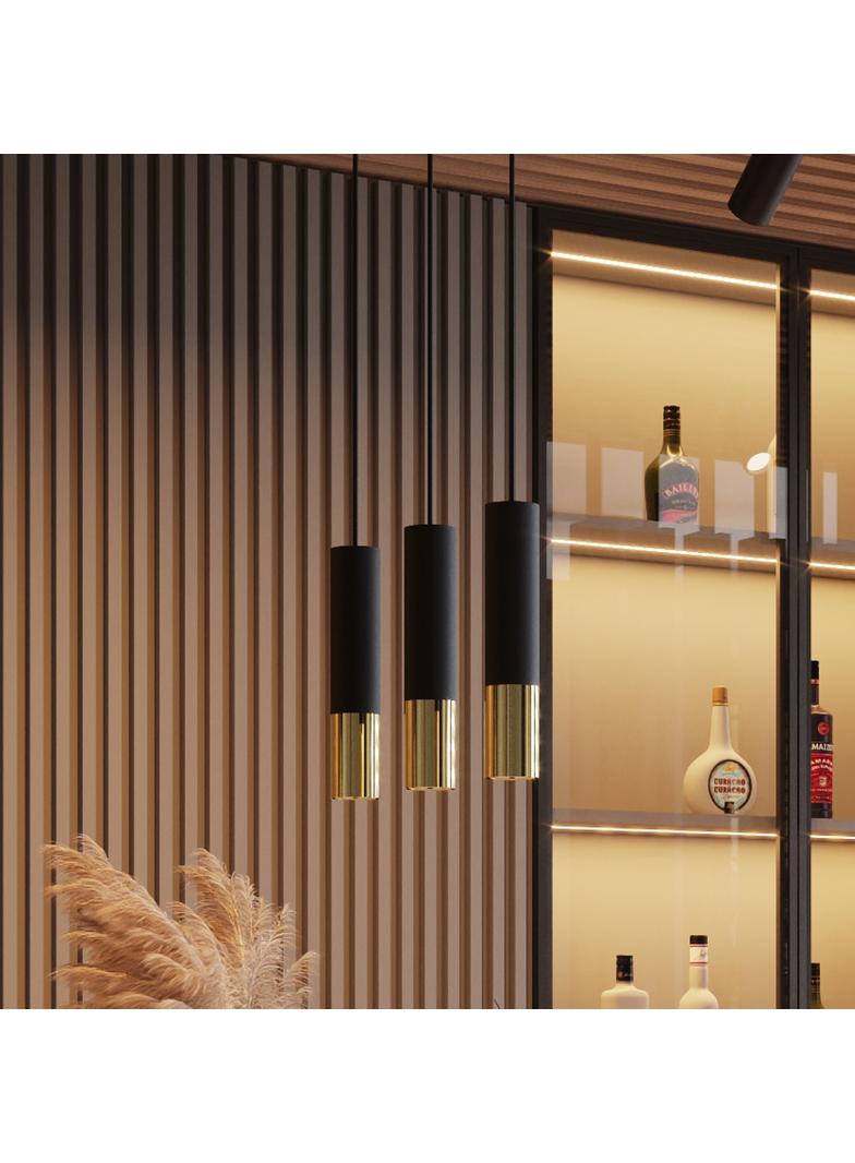 Sollux Kinkiet LOOPEZ czarny/złoty SL.0950