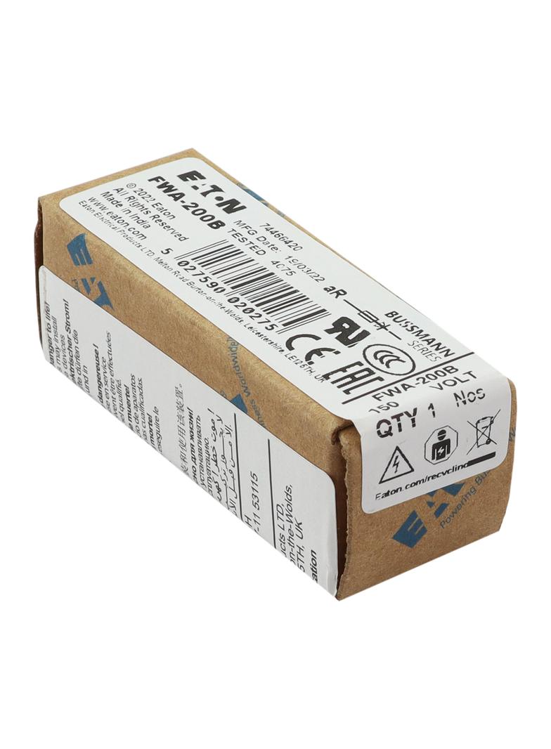200A 150V AC SEMI-COND FUSE Wkładka szybka 200A AC 150V DC 150V 25x68 mm UL FWA-200B EATON