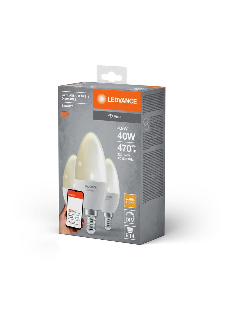 Lampa LED SMARTWIFI B40 4,9W/827230VDIMFRE144X3 LEDV