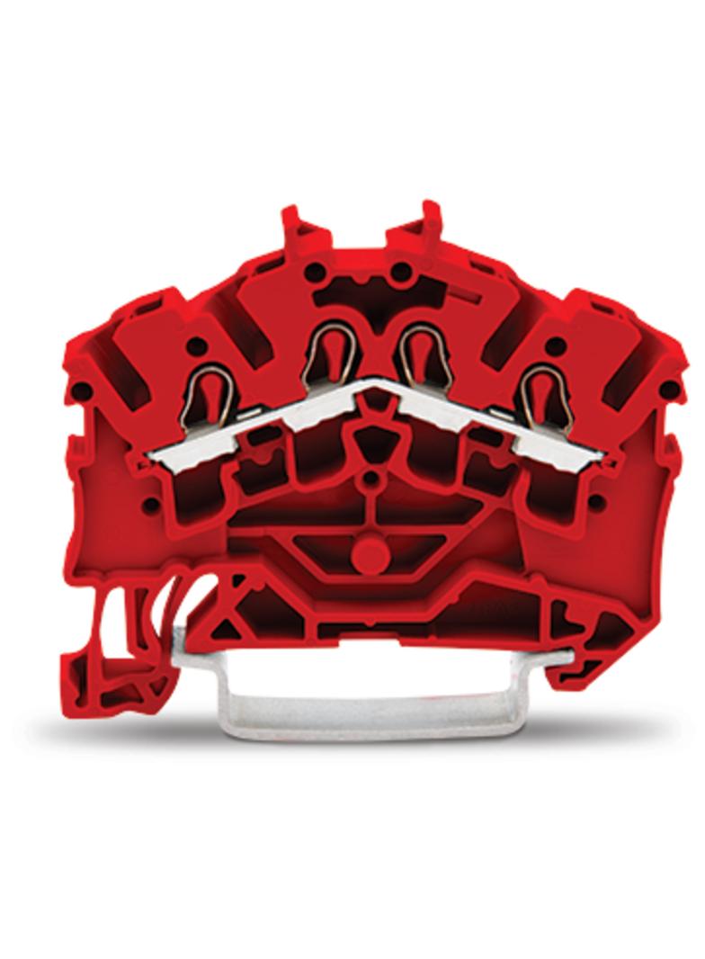 4-przewodowa złączka przelotowa czerwona