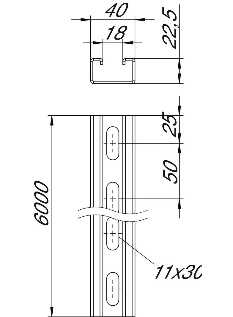 MS 22, SZYNY MONTAŻ.40-22 6000MM FT