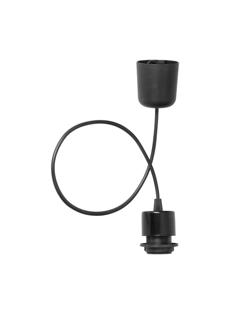 YASIN 400 1P E27, lampa wisząca, max. 60W, czarna, drewno