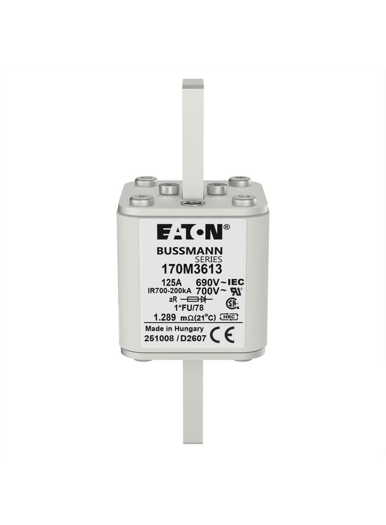 FUSE 125A 690V 1 FU 78 AR UC Wkładka szybka 125A AC 690V rozmiar 1 45x45x110 mm aR, 170M3613 EATON