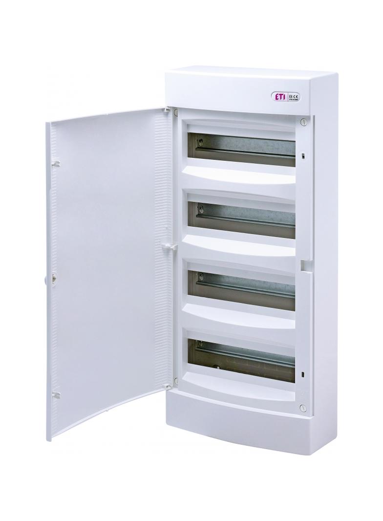 Rozdzielnica natynkowa 4x12 drzwi białe ECT48PO-s 001101023 ETI