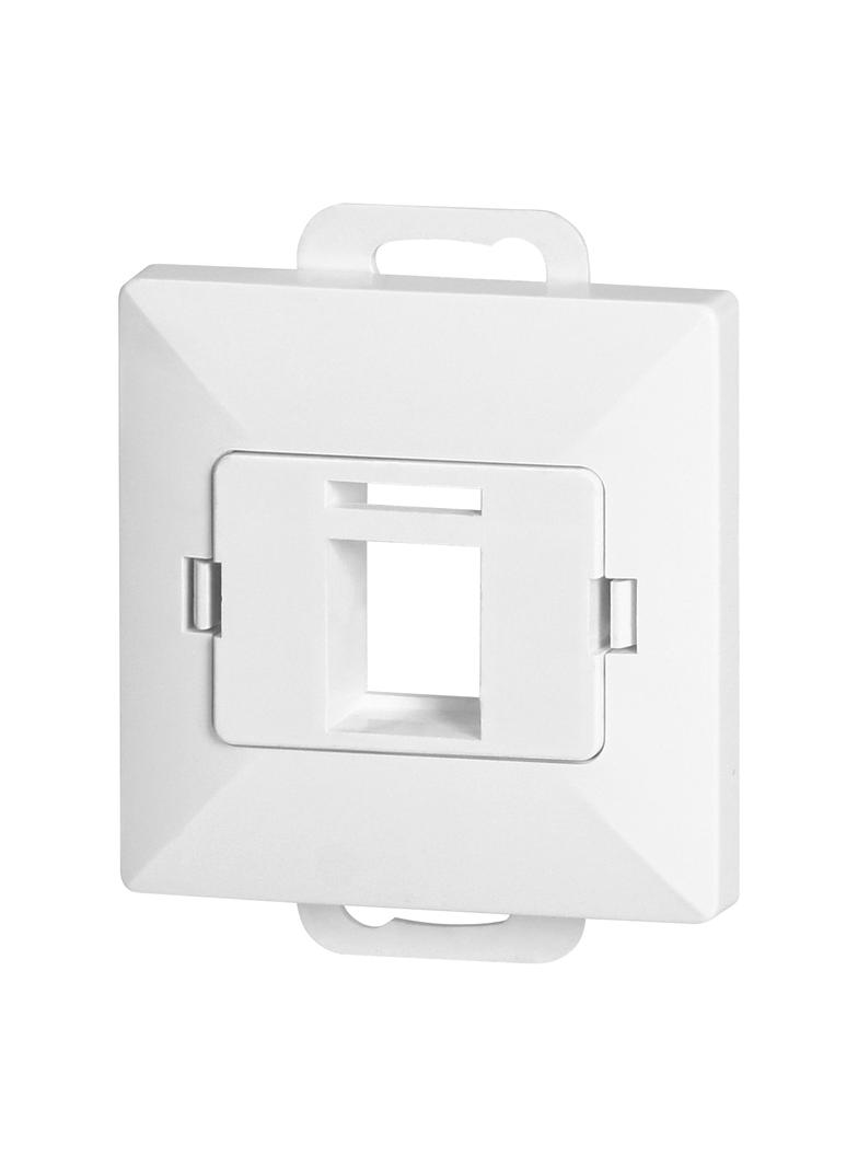 Płytka czołowa + 1xRJ45 Pearl, PC+ARJ45/P1, biały