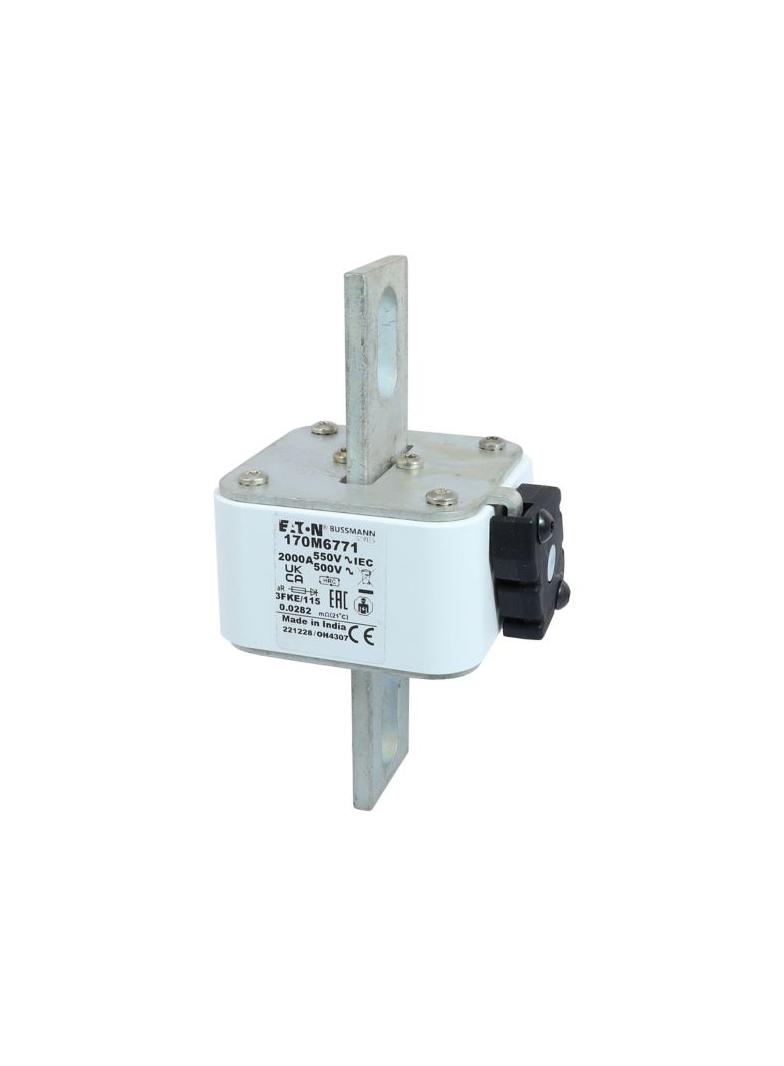 FUSE 2000A 550V 3FKE/115 AR UR Wkładka szybka 2000A AC 550V rozmiar 3 76x92x139 mm aR IEC, 170M6771