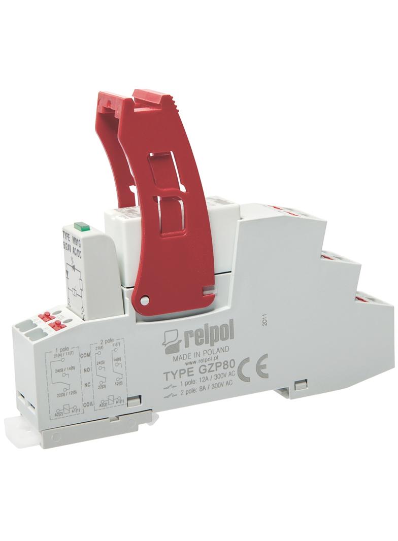 Przekaźnik interfejsowy Push‑in 1P, 16A, 24V DC, AgNi, PI85‑024DC‑M41G‑PS‑2011 864836 RELPOL