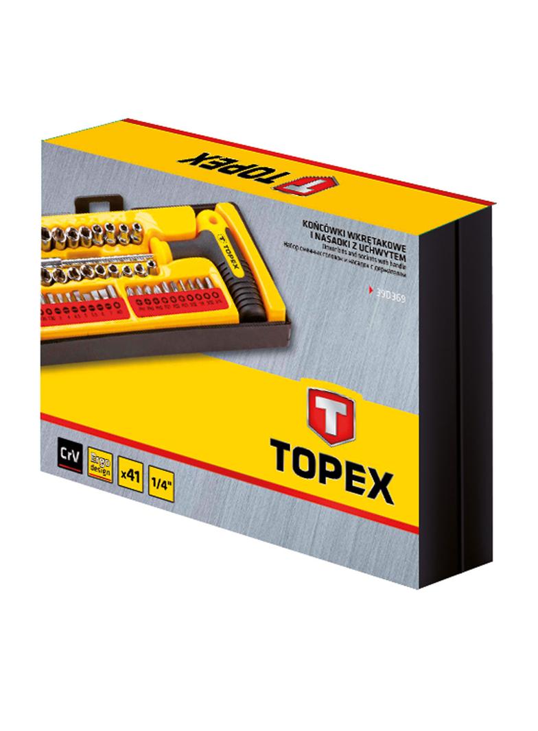 Końcówki wkrętakowe i nasadki z uchwytem, zestaw 41 szt.