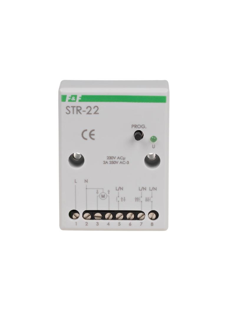 STEROWNIK ROLET, JEDNOPRZYCISKOWY; UN=230V AC LUB 24V AC, 8A, MONTAŻ NATYNKOWY LUB W KASECIE ROLETY