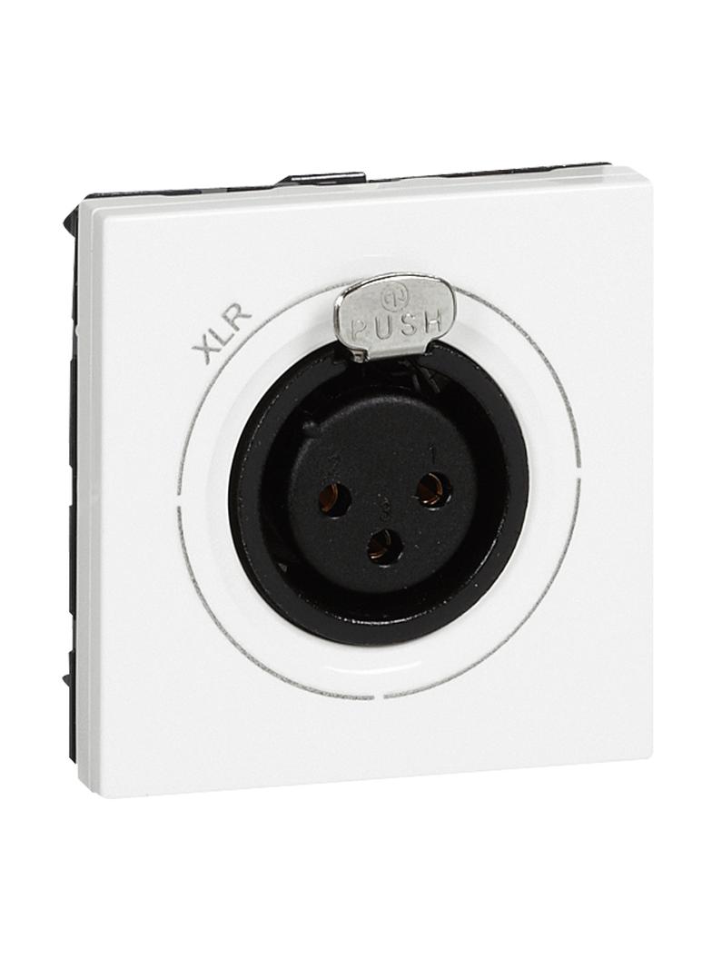 Mosaic Gniazdo Audio Xlr-3 - 2 Moduły Białe Żeńskie Neutrik 078755 LEGRAND