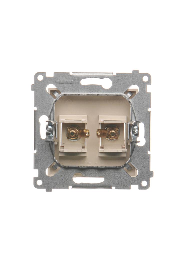 Simon 54 Gniazdo głośnikowe pojedyncze Przekrój przewodów dla wyjścia do 6 mm2 kremowy