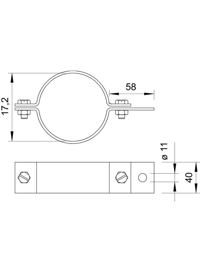 303/DIN, UCHWYTY RUROWE 3/8 Z.DIN 488