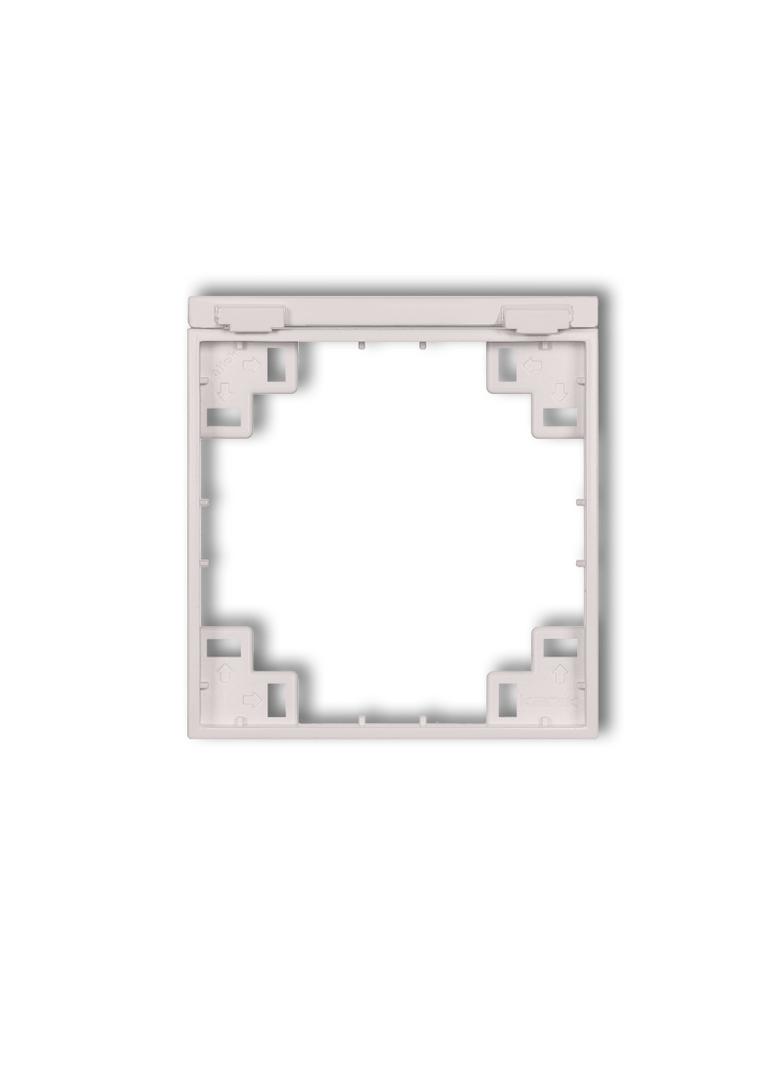 MINI SCHUKO Ramka pośrednia do gniazda bryzgoszczelnego z uziemieniem SCHUKO pudrowy róż KARLIK