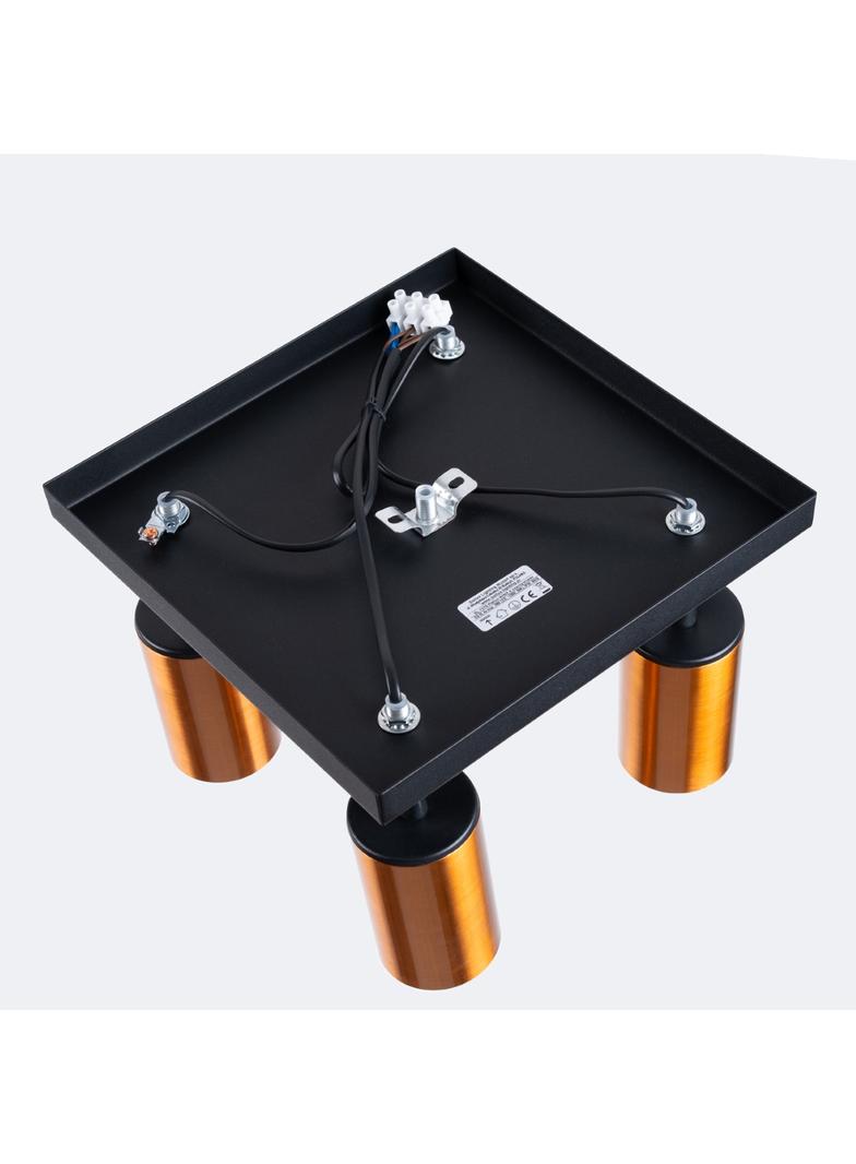 Plafon WINX 4 czarny/miedź