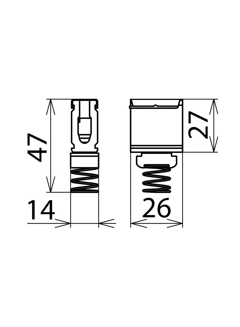 Zacisk PE 16 mm2 do szyny C