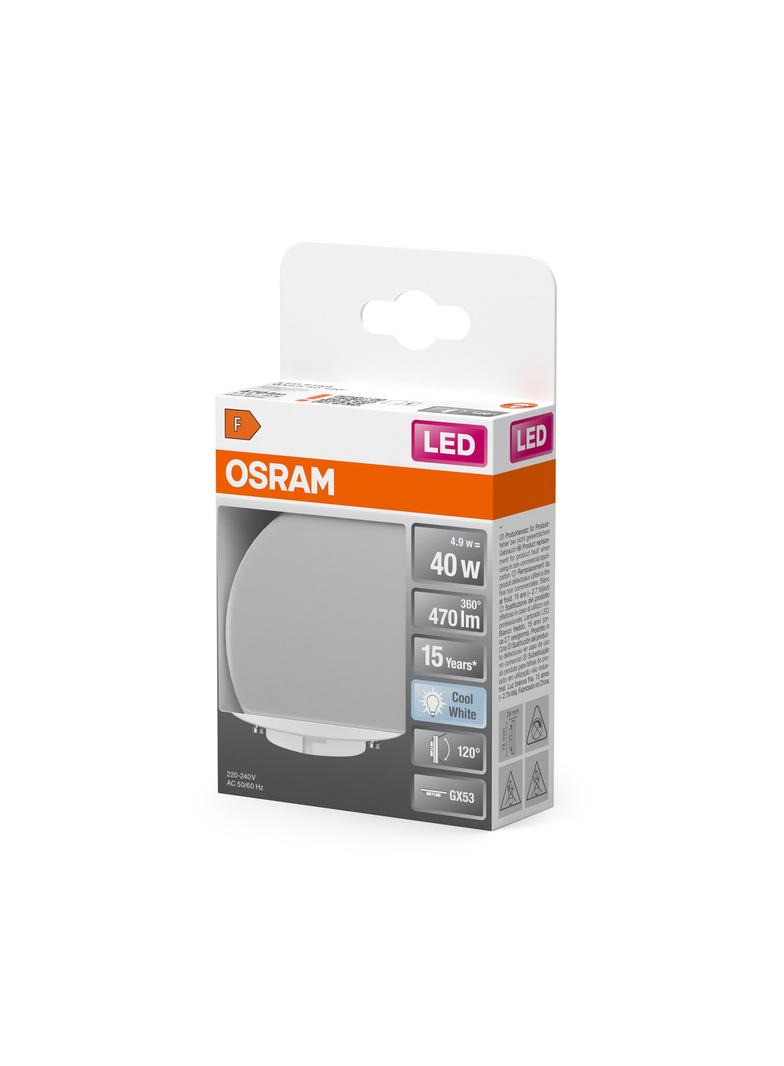 Lampa LED STAR non-dim Spot GX53 plastik 40 4,9W/840 GX53