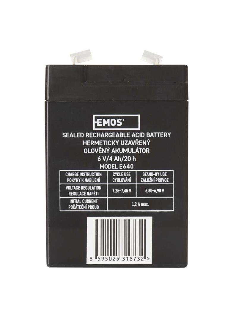 Akumulator AGM 6V 4Ah F4,7 do P2301, P2304, P2305, P2308 B9641 EMOS