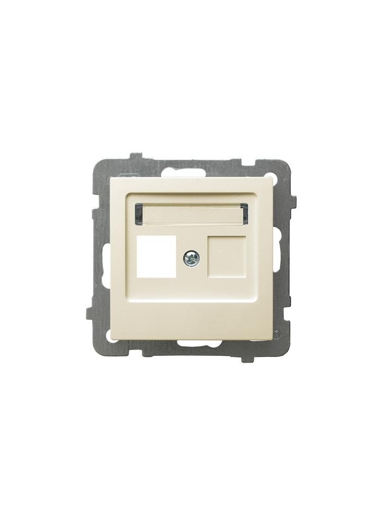 AS Obudowa gniazda pojedynczego typu Keystone prosta - kolor ecru