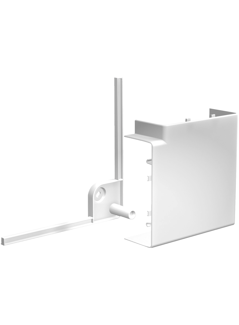 Optiline 45 - kolano 90° - 75 x 55 mm - PC/ABS - biel polarna