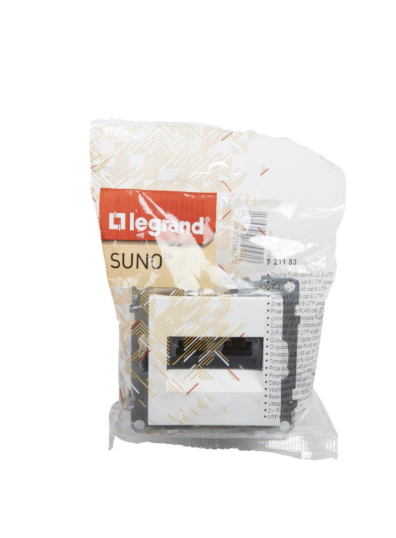 SUNO - Gniazdo 2XRJ45/kat 6 UTP, Biały, Legrand