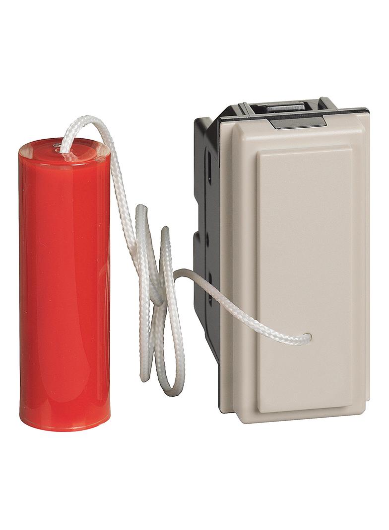 LIVING NOW - PRZYCISK Z CIĘGNEM NO/NC - 1 MODUŁ - PIASKOWY BEŻ, Bticino