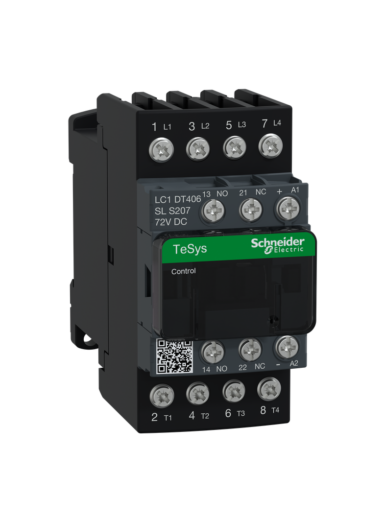 Stycznik mocy TeSys D AC1 40A 4P 4Z kolejowy cewka 72VDC LC1DT406SLS207 Schneider